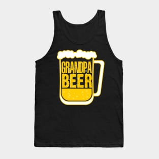 Funny Grandpa Beer Fathers Day Gifts Grandpa Drinking Beer Tank Top